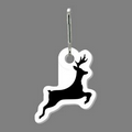 Zippy Clip - Jumping Deer Silhouette Tag W/ Clip Tab